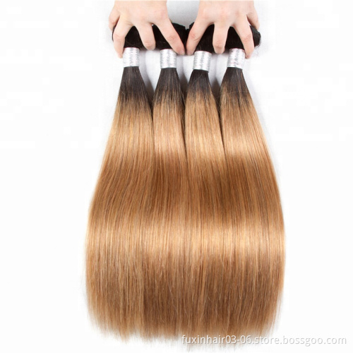 Hot Sale Cuticle Aligned 1B/27 Cambodian Hair Straight With High Quality 100% Human Hair